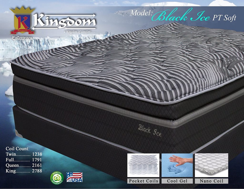 phoebe plush black ice mattress king