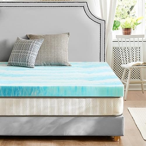 Mattress Topper Full - 3 Inch Memory Foam Cooling Gel Swirl Infused Bed Topper for Back Pain, CertiPUR-US Certified