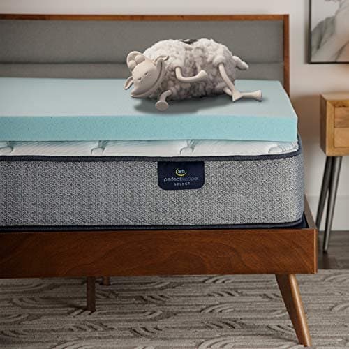 Serta ThermaGel Cooling, Pressure-Relieving Memory Foam Mattress Topper, 3 Inch, ...