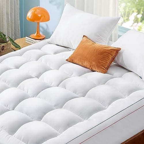 Bedsure Mattress Topper Queen Size - Extra Thick Cooling Mattress Pad Cover with 8-21
